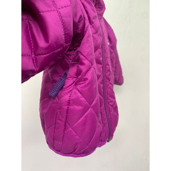 Patagonia Baby Three Month Puffer Jacket Hooded Diamond Quilted Raspberry Purple - Picture 2 of 9